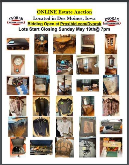 Des Moines Estate Antique Furniture & Collectables