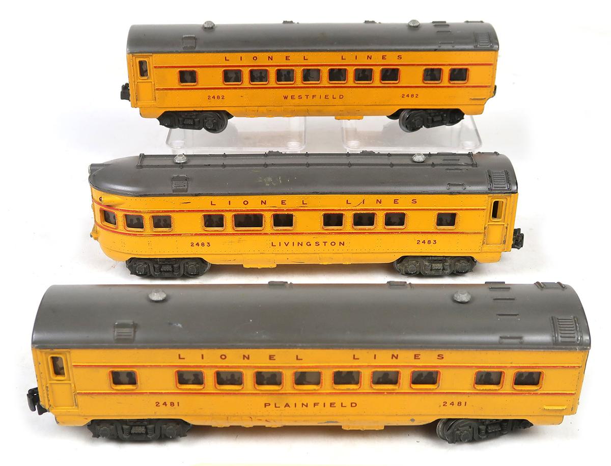 Toy Train (3), 2481 "Plainfield" Lighted Passenger Car with Silhouettes, 24